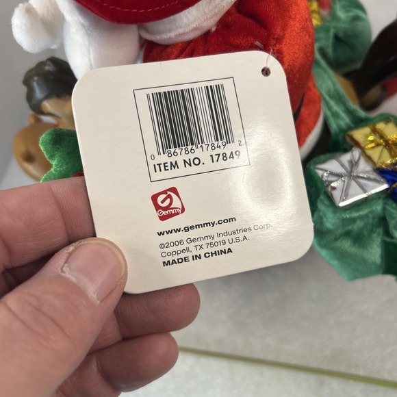 Christmas Gemmy Animated Cowboy Western Santa Riding Rocking Horse Works Read - Picture 12 of 16